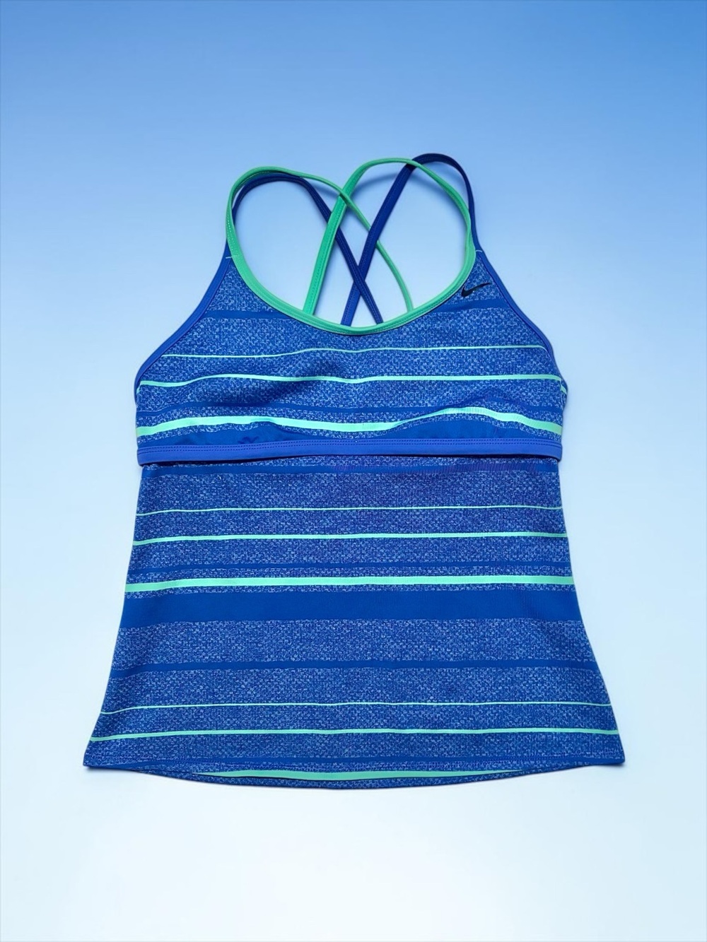 Women’s Nike Medium Navy Textured Tankini Swim Top